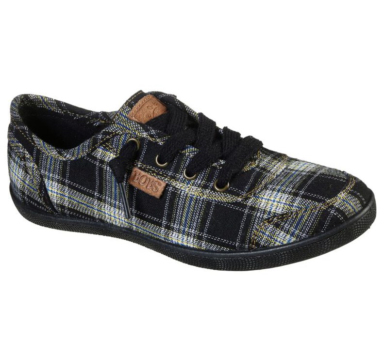 Skechers Bobs B Cute - Plaid Princess - Womens Flats Shoes Black/Multicolor [AU-NU6418]